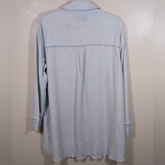 Show Me Your MuMu Wilmington Shirt Dress in light Chambray size Small - Picture 3 of 13